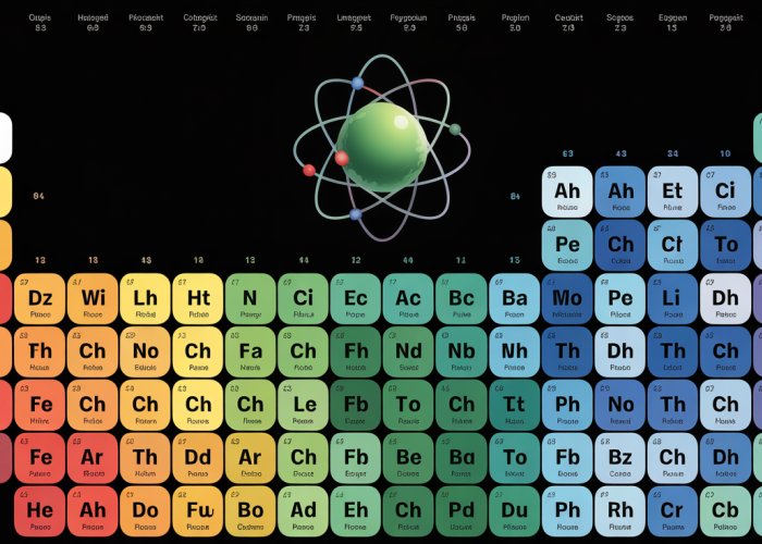 Comparison of atomic sizes, showing the relative radii of various atoms from hydrogen to uranium.