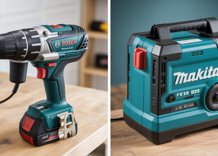Bosch vs Makita: A comparison of two popular power tool brands.