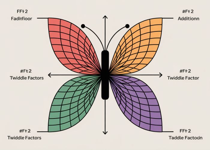 Butterfly Diagram of a Fast Fourier Transform (FFT) Operation