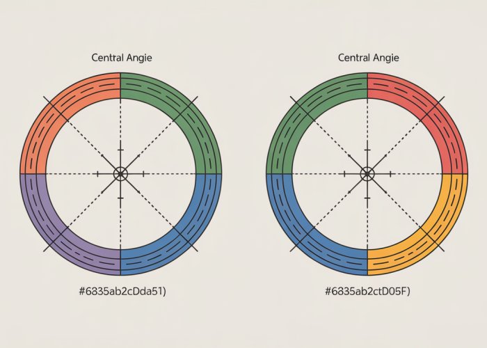 Illustration of two congruent arcs within circles, highlighting their equal measure and central angles.