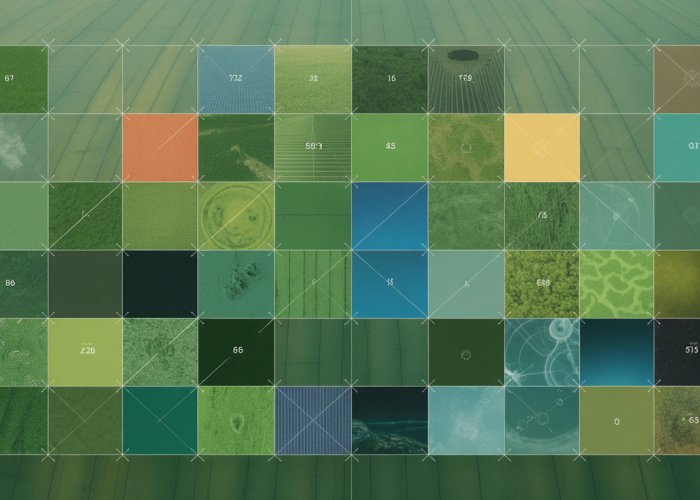 Visual representation of an equal fields system, showing a grid of balanced and interconnected data points.