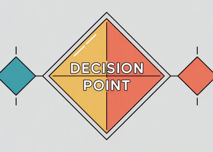 Flow chart diamond representing a decision point in a process.