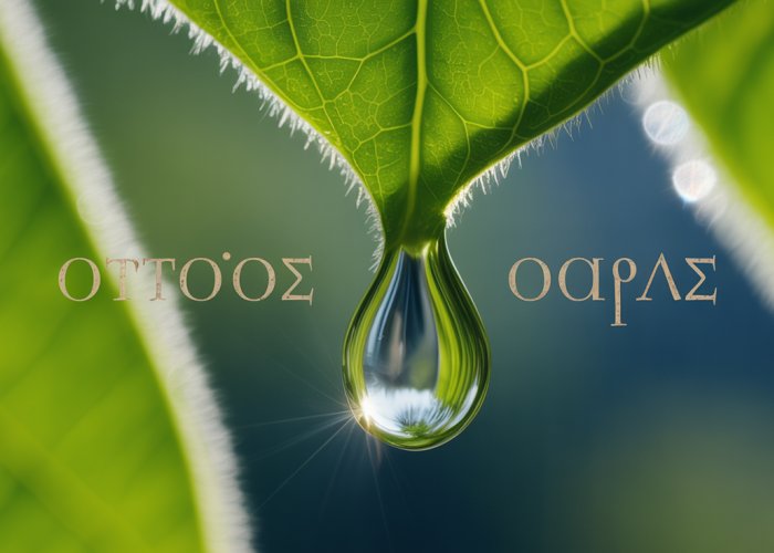 Water droplet on a leaf, referencing the Greek root 'hydro' meaning water.