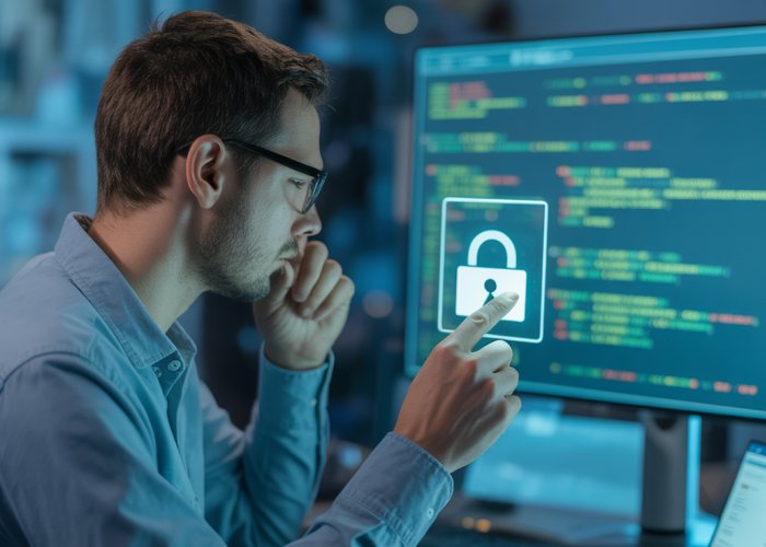 Security researcher discovering ID injection vulnerability on a website, highlighting unauthorized access risk.