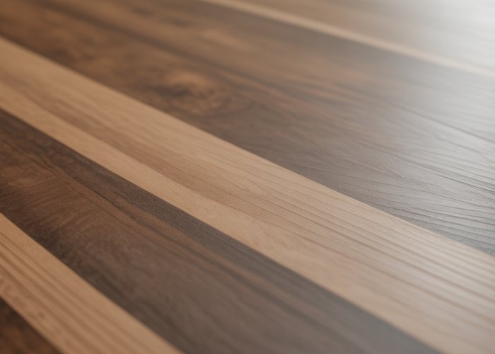 Close-up of smooth, knotless wood showing the grain and clear finish.