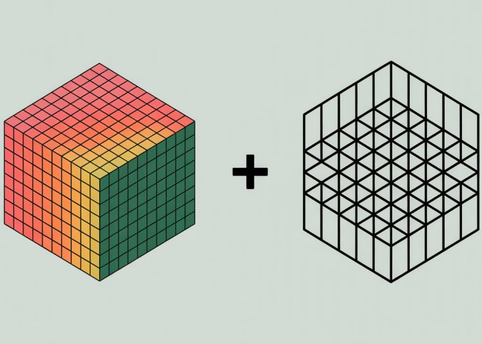 Illustration of the Moore-Penrose pseudoinverse showing a non-square matrix transformation and its approximate inverse.
