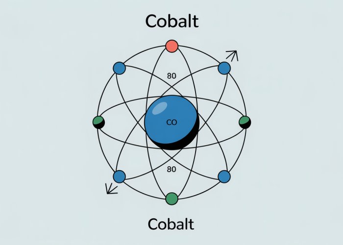 Orbital diagram of Cobalt (Co) showing the electron configuration and filling of atomic orbitals.