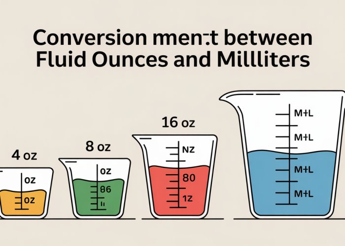 Fluid ounces to milliliters conversion chart. Lists common ounce measurements and their equivalent in milliliters.