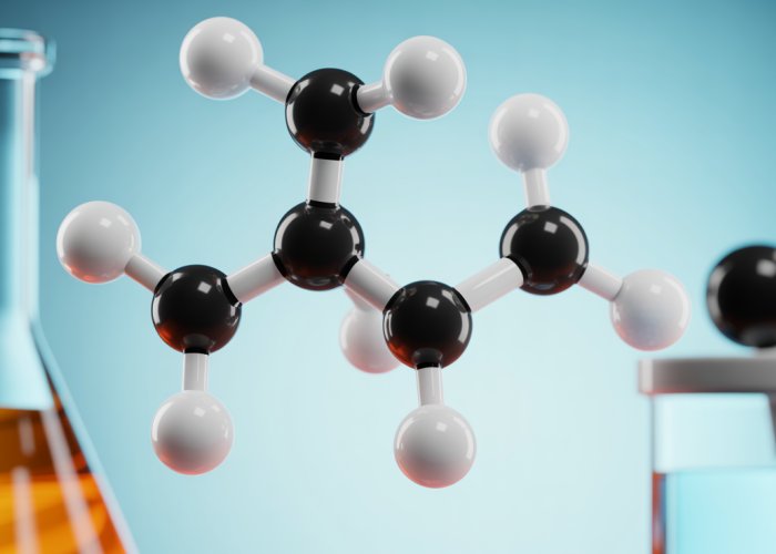3D molecular model of Phosphorus Tribromide (PBr3) showing its trigonal pyramidal shape.