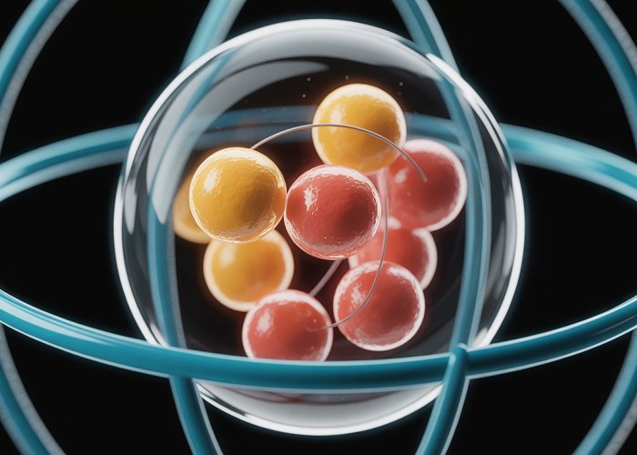 Potassium atom diagram showing protons, neutrons in nucleus, and electron shells.