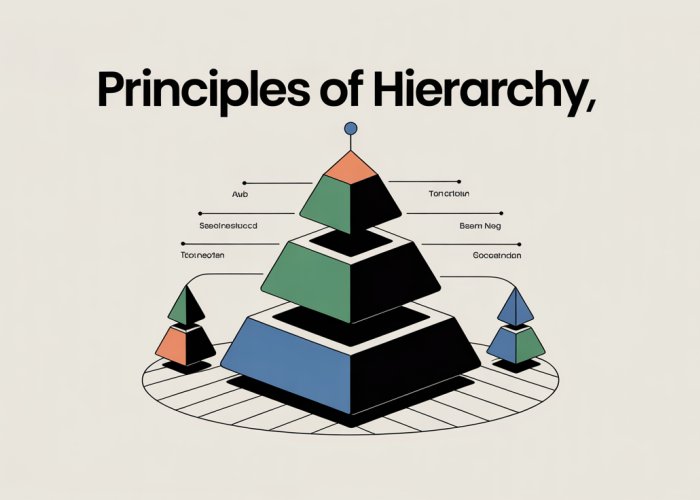 Visual representation of the principles of hierarchy showing clear levels and relationships.