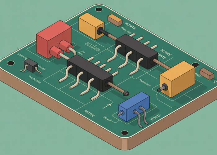 Rotating a resistor in LTspice simulation software using the rotate command.