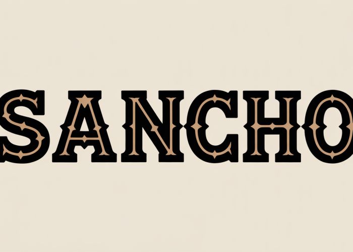Illustration exploring the meaning and origins of the Spanish name 'Sancho,' possibly depicting historical figures or traditional symbols.