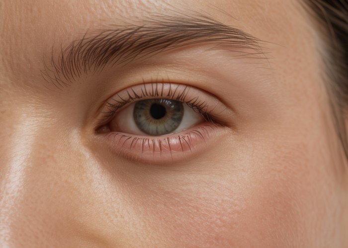 Macro photograph showing healthy skin texture with natural variations in pores, hair follicles, and pigmentation.