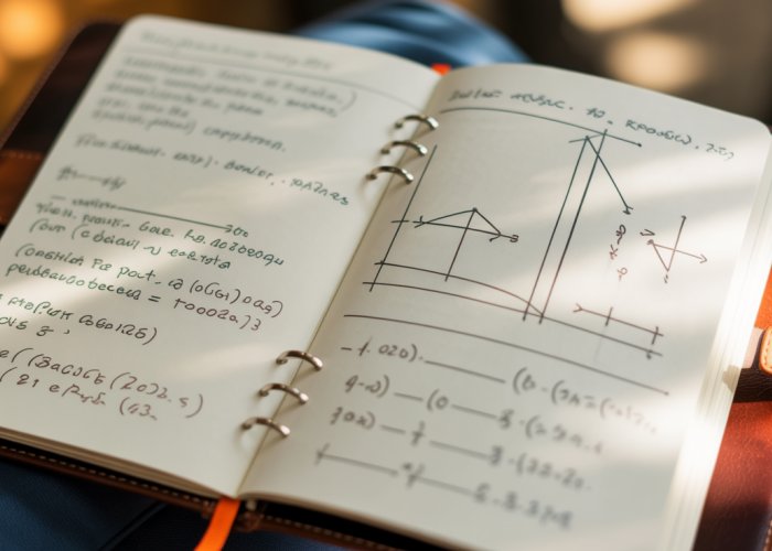 Handwritten notes on algebraic topology, open to a page with diagrams and definitions.
