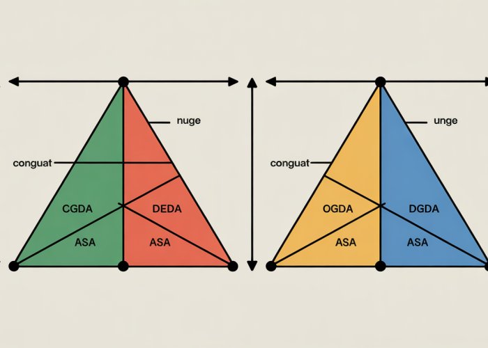 Geometric diagram illustrating the Angle-Side-Angle (ASA) Similarity Postulate with labeled triangles.