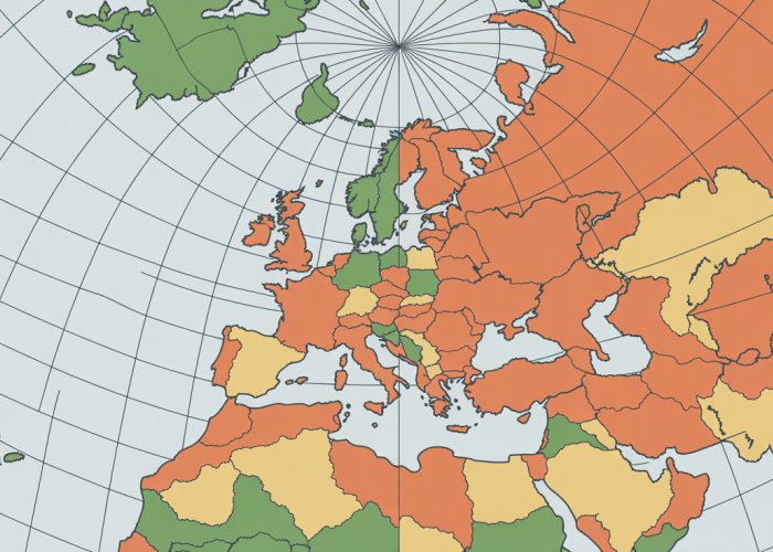 Infographic comparing the Arno Peters and Mercator map projections, highlighting accurate area representation in the Peters map and historical Eurocentric bias in the Mercator map.