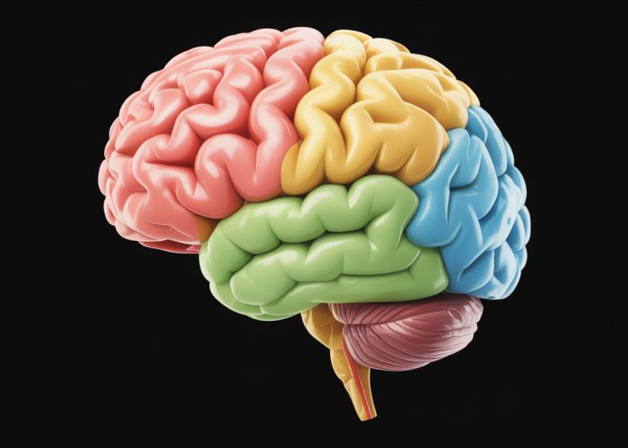 Lateral view of the human brain illustrating key anatomical structures.