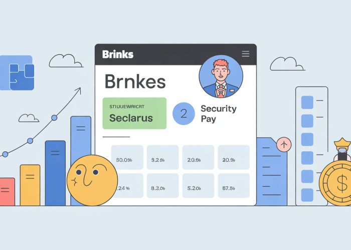 Image of a Brinks security vehicle with text overlay: 'Brinks Security Salary Guide: What to Expect'