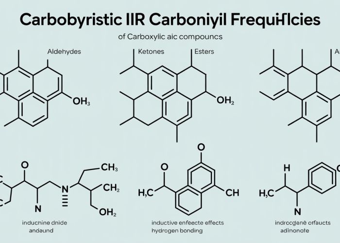 IR Spectroscopy Chart of Carbonyl Group Absorption Frequencies in Organic Compounds