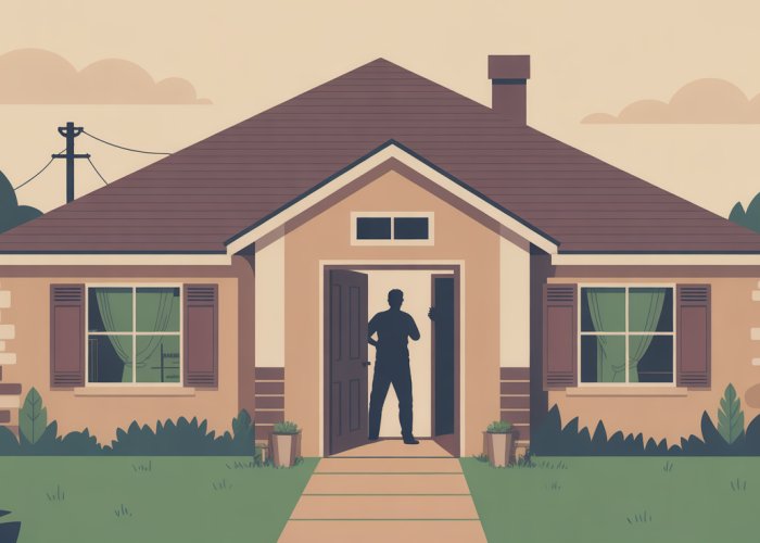 Person standing inside their home under the protection of Texas Castle Law.