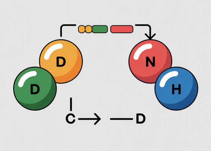 Illustration depicting a conjugate redox pair with electron transfer shown using arrows.