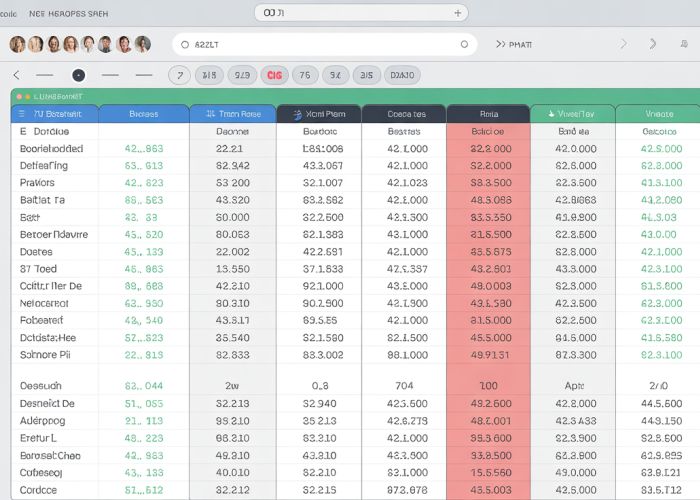 Example of a delimited file format, such as a CSV, displayed in a spreadsheet program.