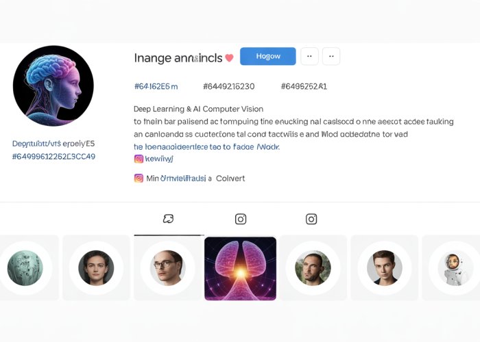 Instagram bio example for an AI image analysis expert.