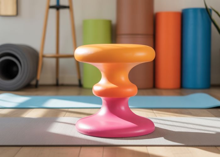 Freaky Fit Stool in a modern home setting, highlighting its unique and playful design.