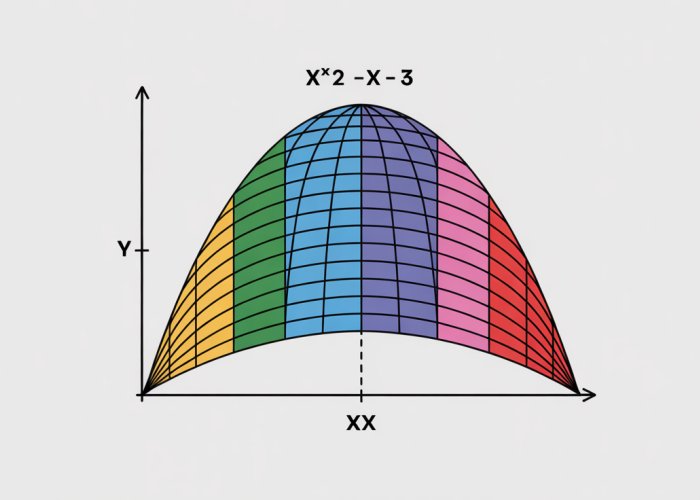 Graph of a quadratic inequality showing the shaded solution region and a dashed parabola boundary.