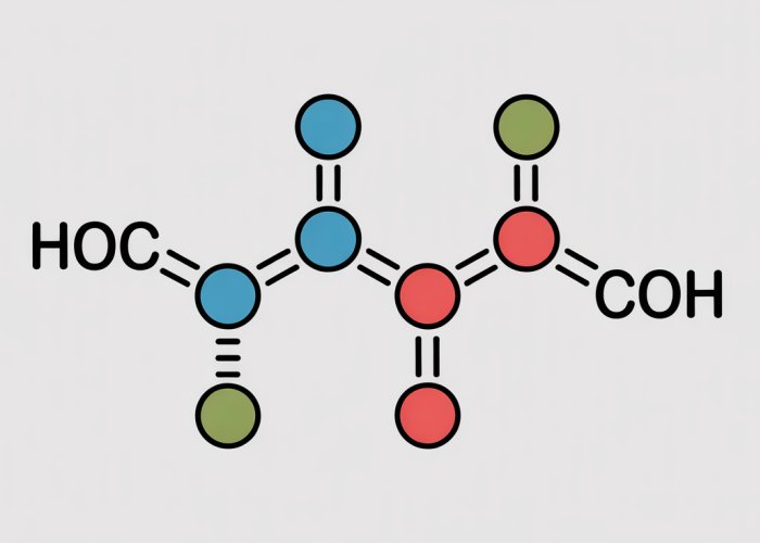 3D representation of the hypochlorous acid (HOCl) molecule showing its bent molecular geometry.
