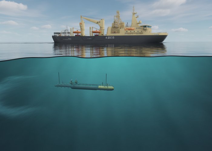 Research vessel exploring the depths of the Java Trench, a deep-sea trench in the Indian Ocean.