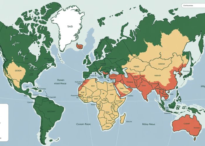 Interactive Köppen-Geiger climate map showing different climate zones around the world.