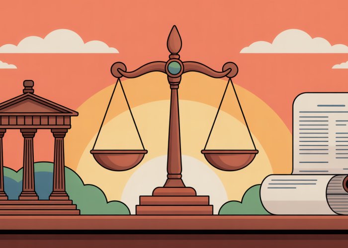 Scales of Justice being re-calibrated to symbolize legal reformation and a fairer legal system.