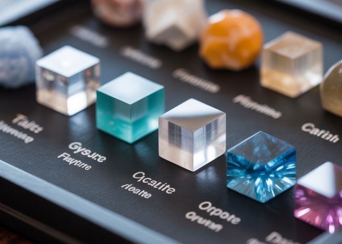 Mohs Hardness Scale Minerals: A Collection of Ten Minerals Ranging from Talc to Diamond