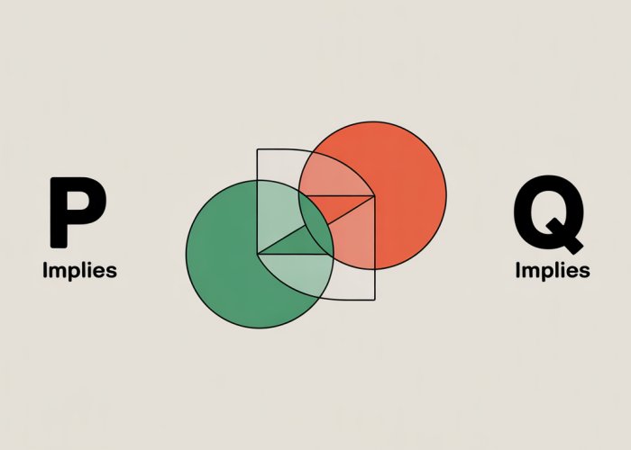 Visual representation of the negation of 'P implies Q', showing that it's only false when P is true and Q is false.
