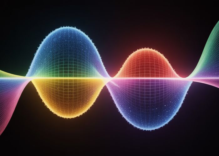 Abstract visualization of Planck's constant illustrating the quantization of energy levels.