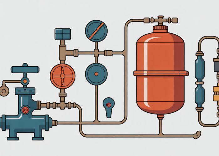 Pressure Tank Diagram: A visual guide to your home's water pressure system components.