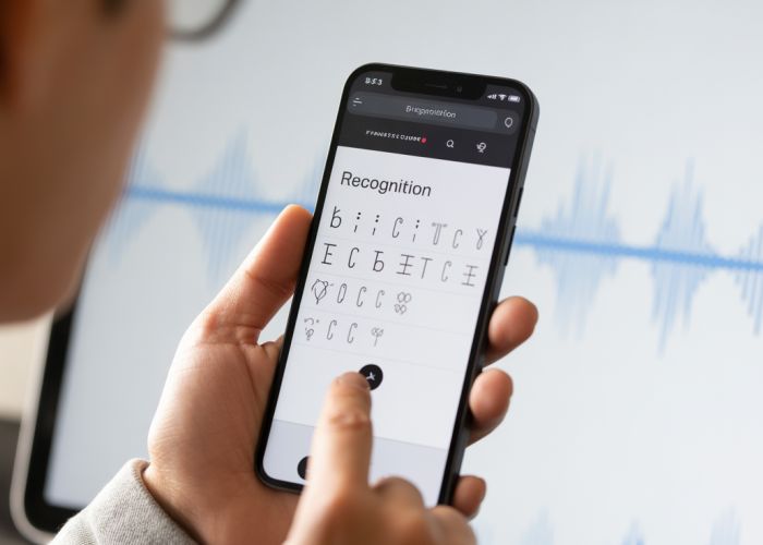 Learning the pronunciation of 'recognition' using phonetic transcription.