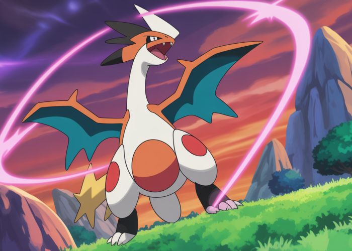 Psychic Pokemon using Psychic attack in Hoenn region, inspired by Pokemon ORAS and TCG EX era.