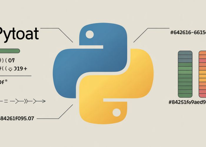 Infographic explaining Python's float data type, its memory size, precision limitations, and rounding errors.