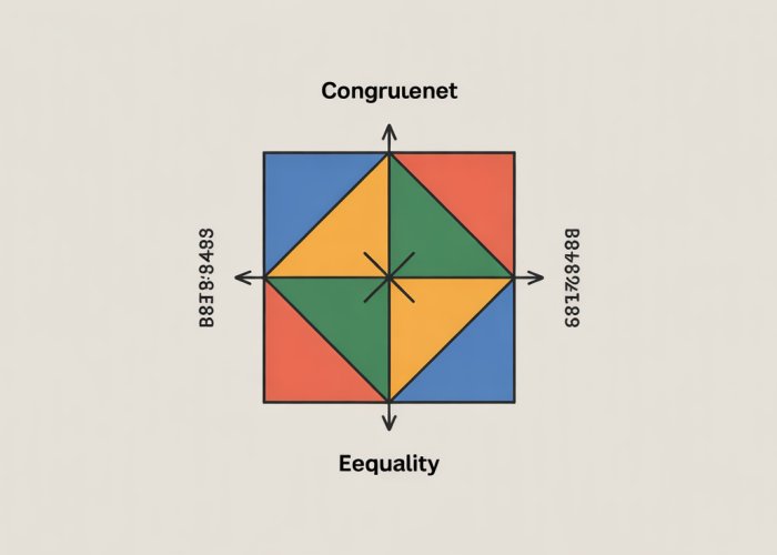 Quadrilateral with four equal angles, demonstrating the properties of a rectangle or square.