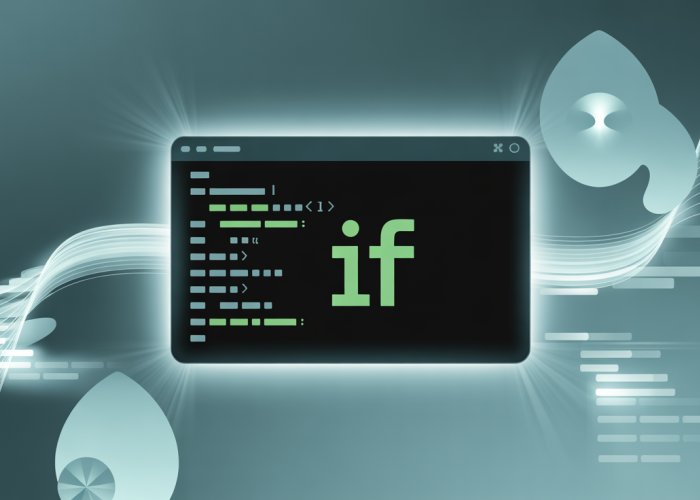 R programming code snippet demonstrating an 'if' statement with conditional logic and example variables.