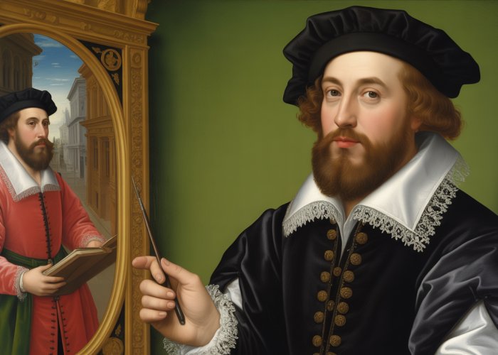 Renaissance merchant's portrait, a symbol of art patronage.