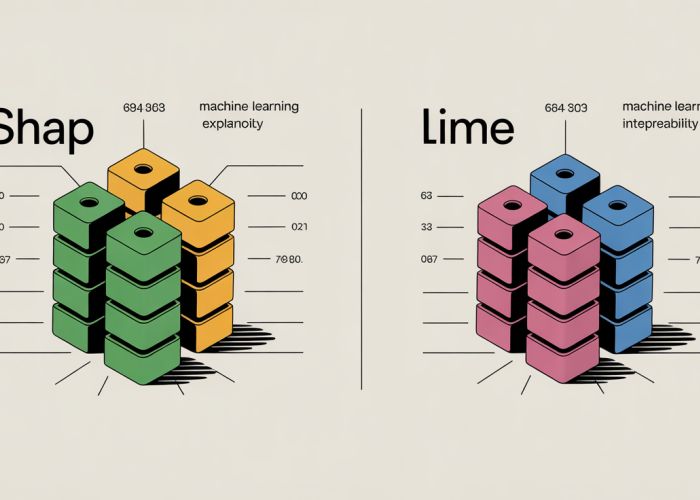 SHAP vs LIME: A visual comparison of two popular machine learning model interpretability techniques, showcasing their differences and applications.
