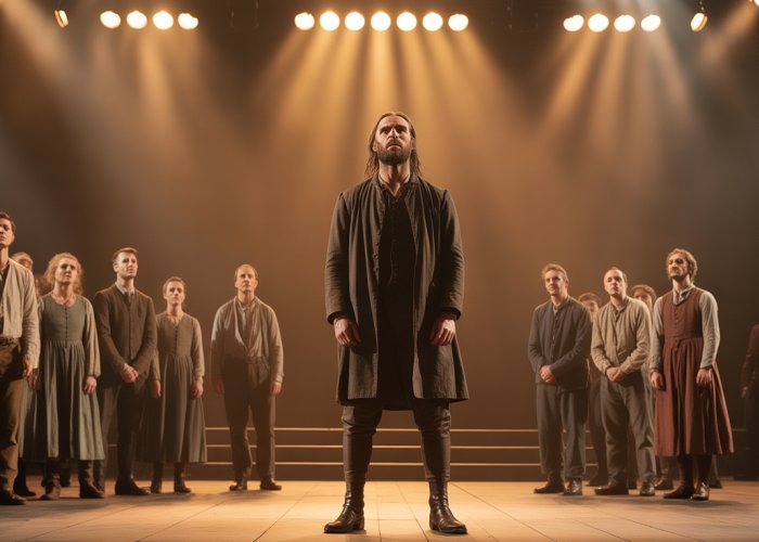 John Proctor's final stand in 'The Crucible', a powerful scene of moral courage.