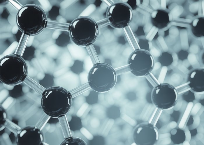 Visualization of toluene molecules exhibiting London dispersion forces.