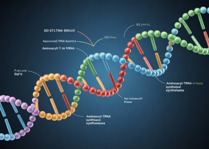 Diagram of the tRNA D arm showing its secondary structure, dihydrouridine residues, and interaction sites with aminoacyl-tRNA synthetases.