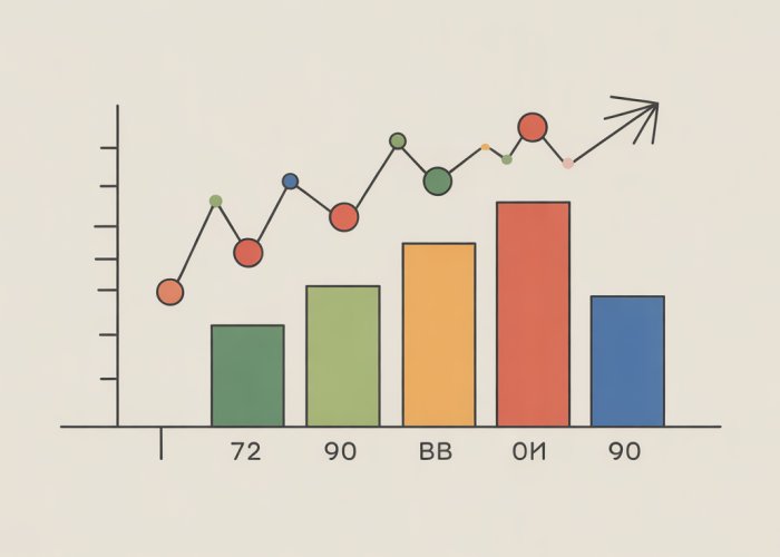 A graph illustrating the differences between nominal, ordinal, interval, and ratio data.