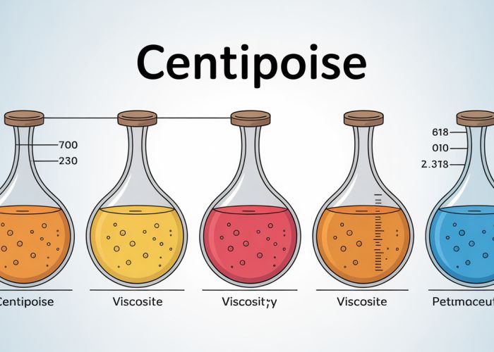 Centipoise Viscosity Explained: Graph comparing the viscosity of water, honey, and motor oil in centipoise (cP).